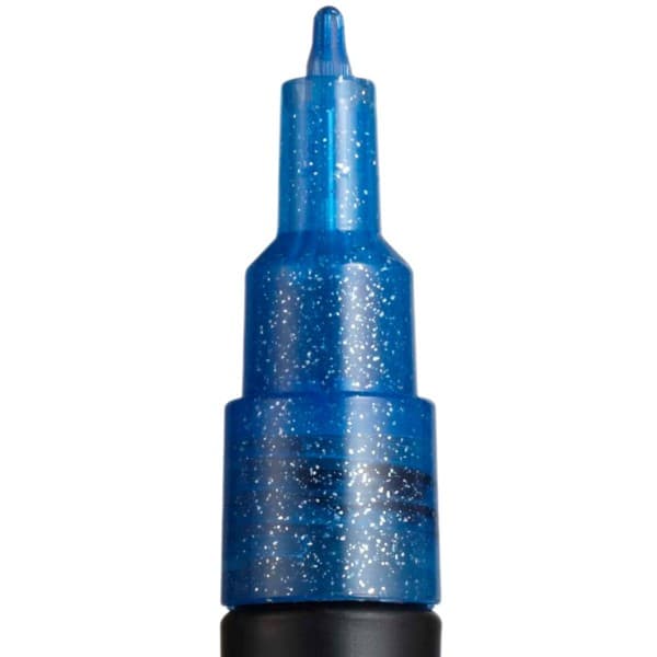 Marker UNI Posca albastru sclipici PC-3M, varf rotund, 0.9-1.3mm — varianta 2