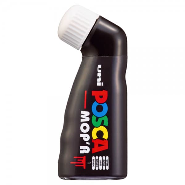 Marker UNI Posca Mop'r PCM22, varf rotund buretat, 3.0-19.0mm , alb