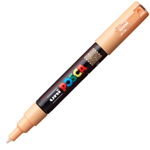 Marker UNI Posca PC-1M, varf rotund, 0.7mm portocaliu deschis — principală