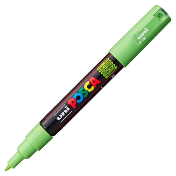 Marker UNI Posca PC-1M, varf rotund, 0.7mm verde mar — principală