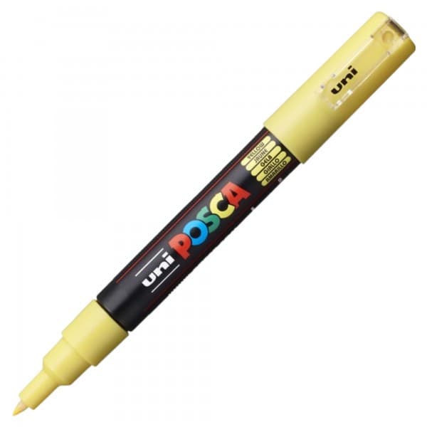 Marker UNI Posca PC-1M, varf rotund, 0.7mm galben — principală