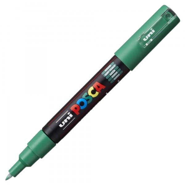 Marker UNI Posca PC-1M, varf rotund, 0.7mm verde — principală