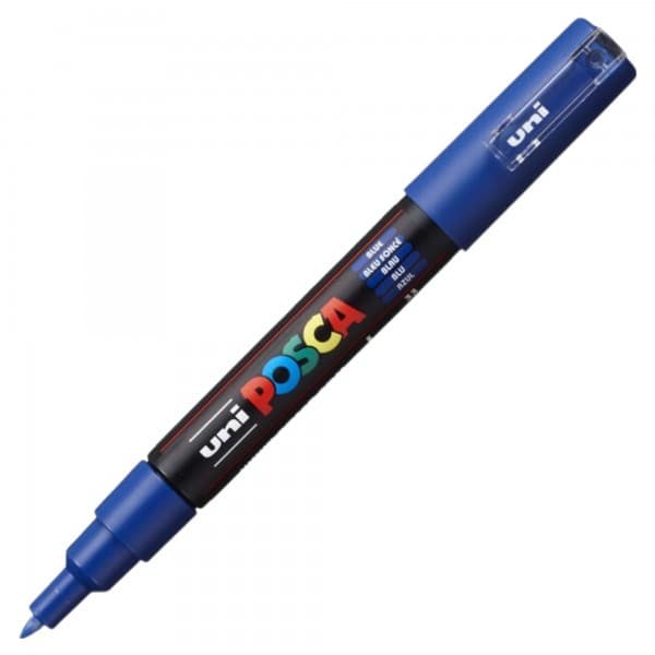 Marker UNI Posca PC-1M, varf rotund, 0.7mm albastru — principală