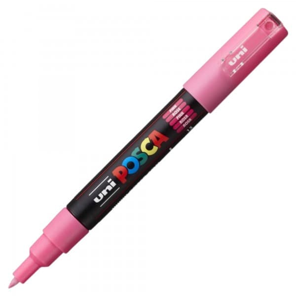 Marker UNI Posca PC-1M, varf rotund, 0.7mm roz — principală