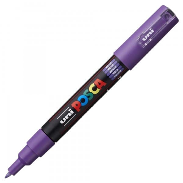 Marker UNI Posca PC-1M, varf rotund, 0.7mm violet — principală