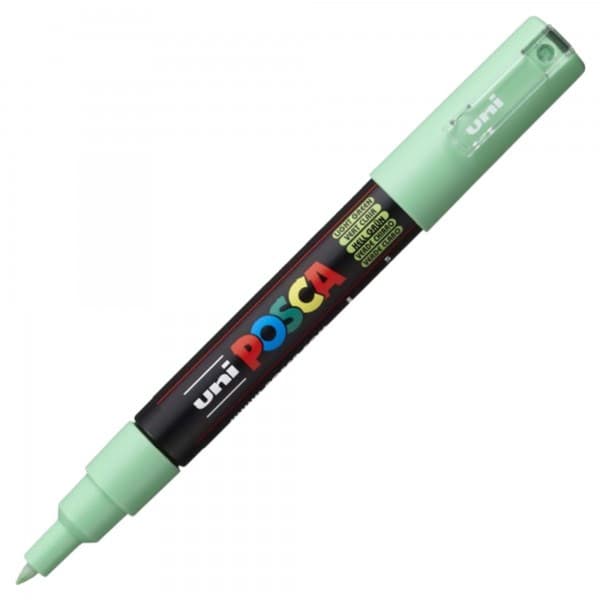 Marker UNI Posca PC-1M, varf rotund, 0.7mm verde deschis — principală