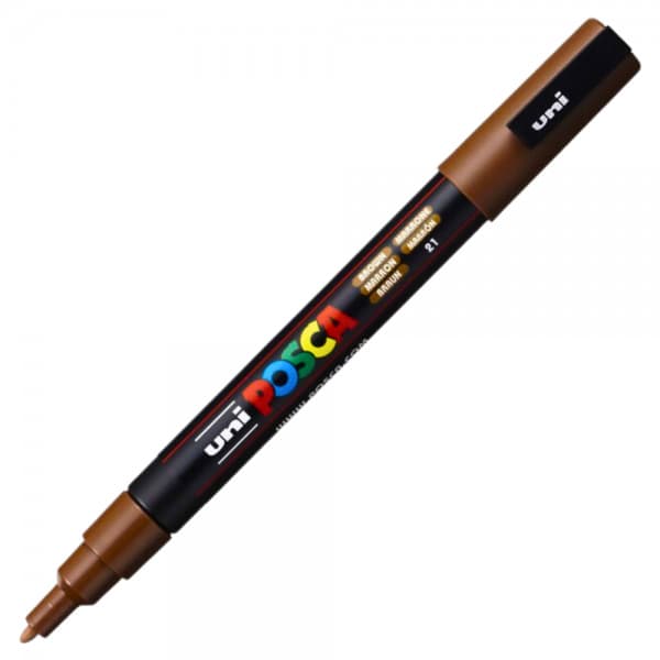 Marker UNI Posca maro PC-3M, varf rotund, 0.9-1.3mm — principală