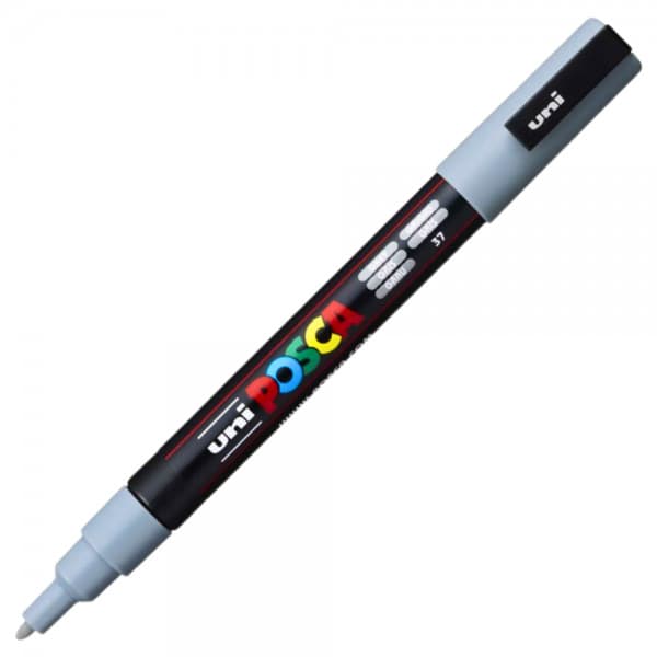Marker UNI Posca gri PC-3M, varf rotund, 0.9-1.3mm — principală