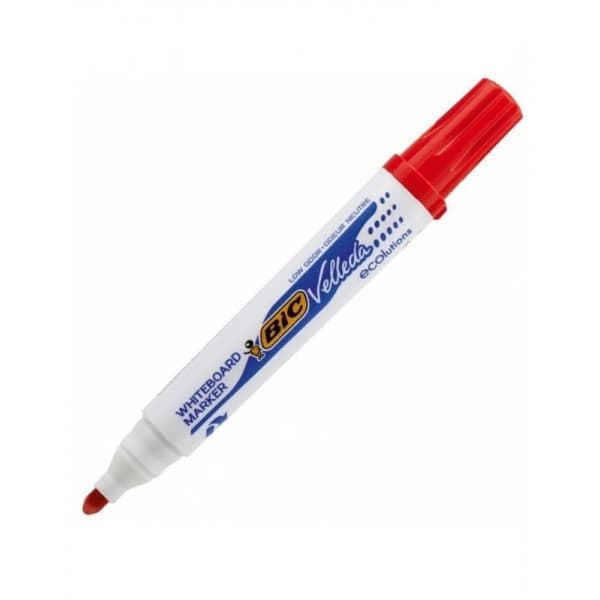 Marker tabla Bic Velleda 1701, varf rotund, 2.5mm, corp gros, rosu