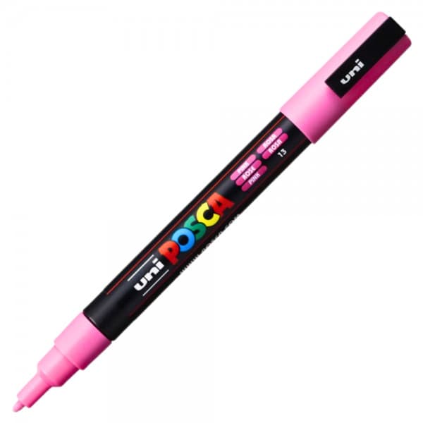Marker UNI Posca roz PC-3M, varf rotund, 0.9-1.3 mm — principală