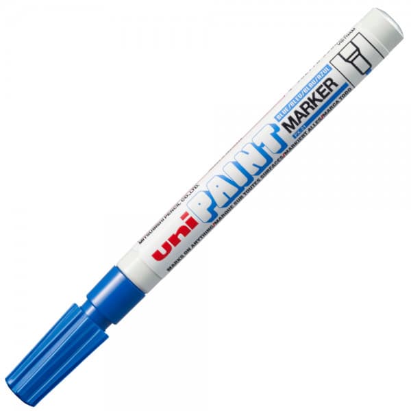 Marker cu vopsea UNI PX-21, varf rotund, 0.8-1.2mm, albastru