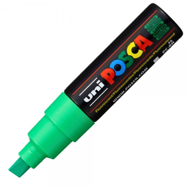 Marker UNI Posca PC-8K, varf tesit, 8.0mm ,verde fluorescent — principală