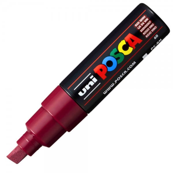 Marker UNI Posca PC-8K, varf tesit, 8.0mm, culoare grena — principală