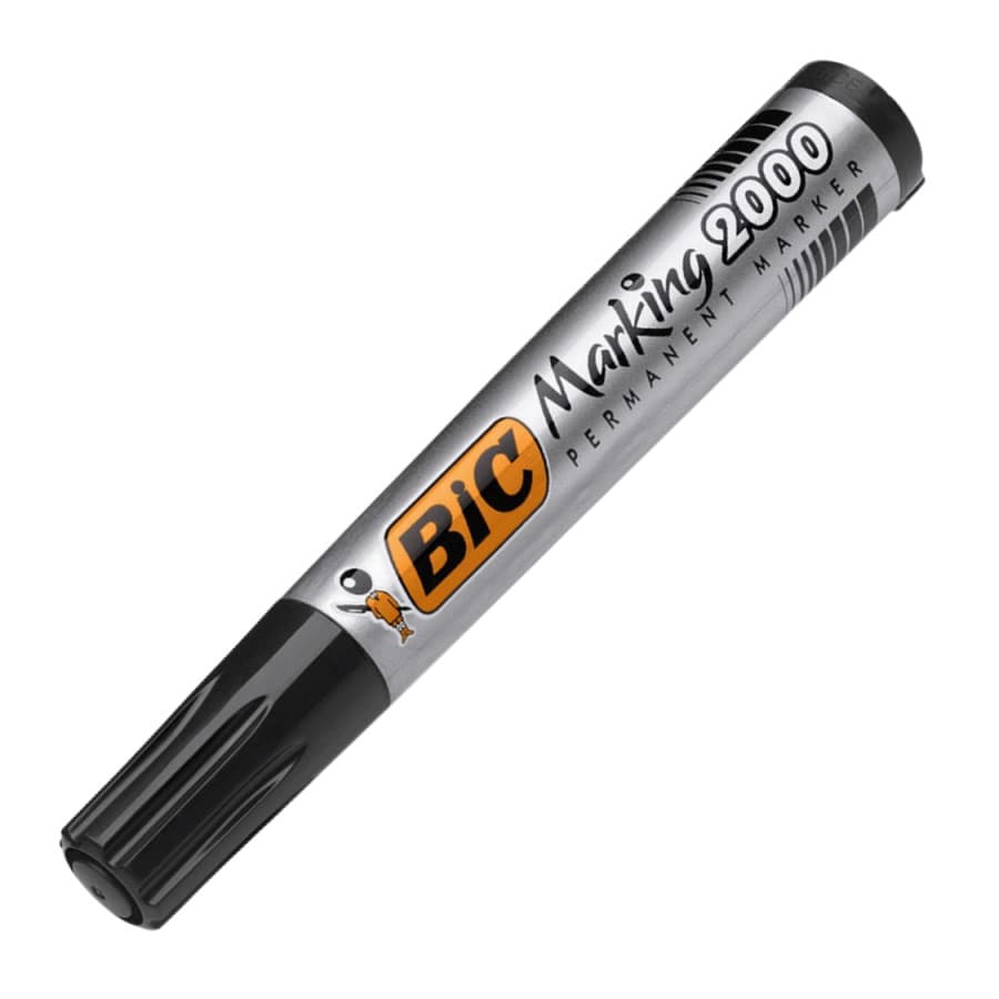 Marker permanent Bic Marking 2000, varf rotund, 1.7 mm, corp gros, negru — principală