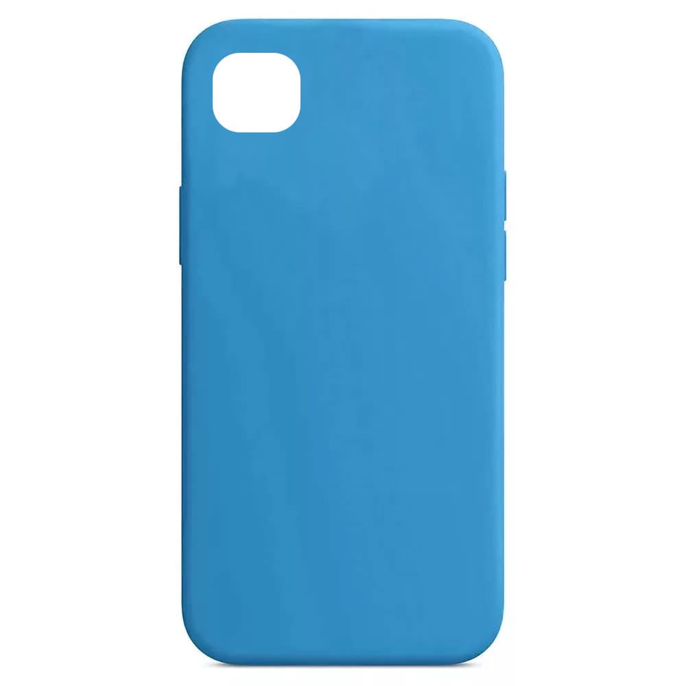 Husa Huawei Y5P Luxury Silicone, catifea in interior, albastru — principală