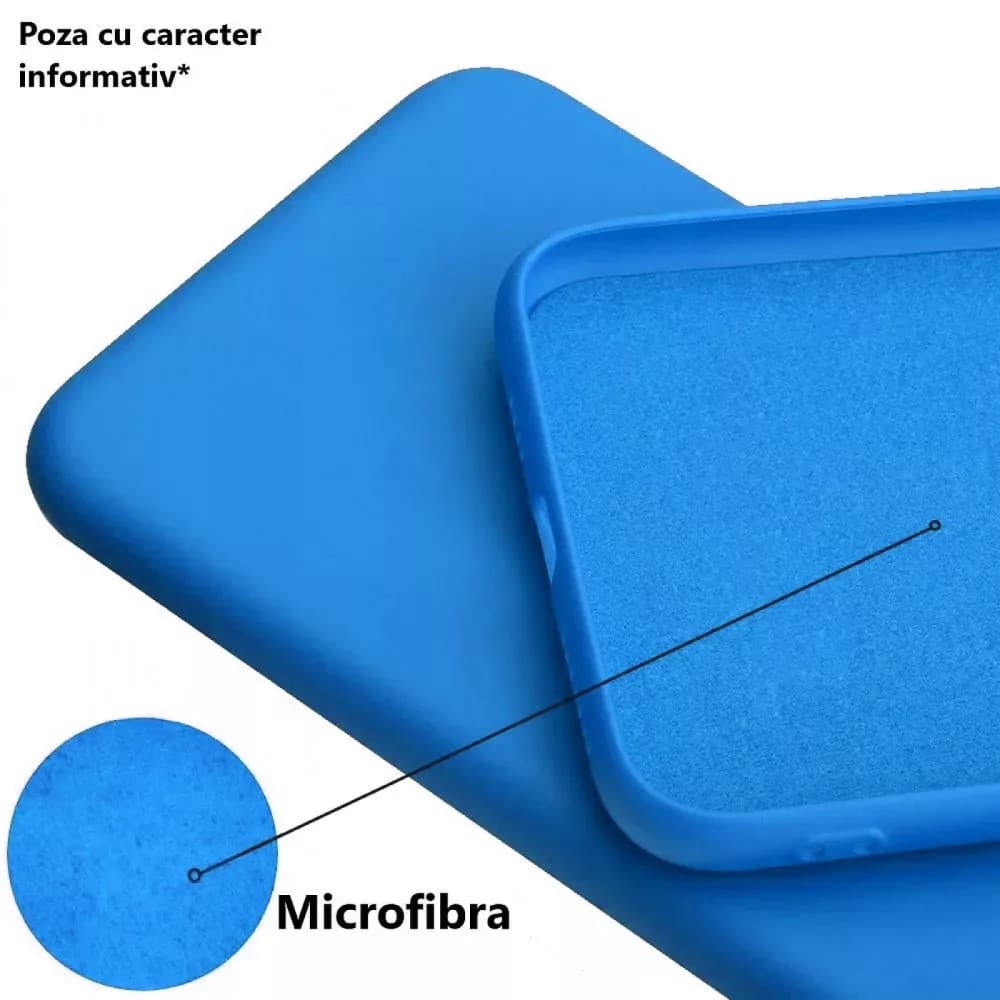 Husa Huawei Y6P Luxury Silicone, catifea in interior, albastru — varianta 2