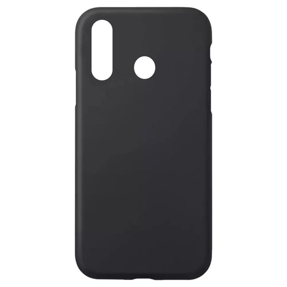 Husa Huawei Y6P Luxury Silicone, catifea in interior, negru — principală