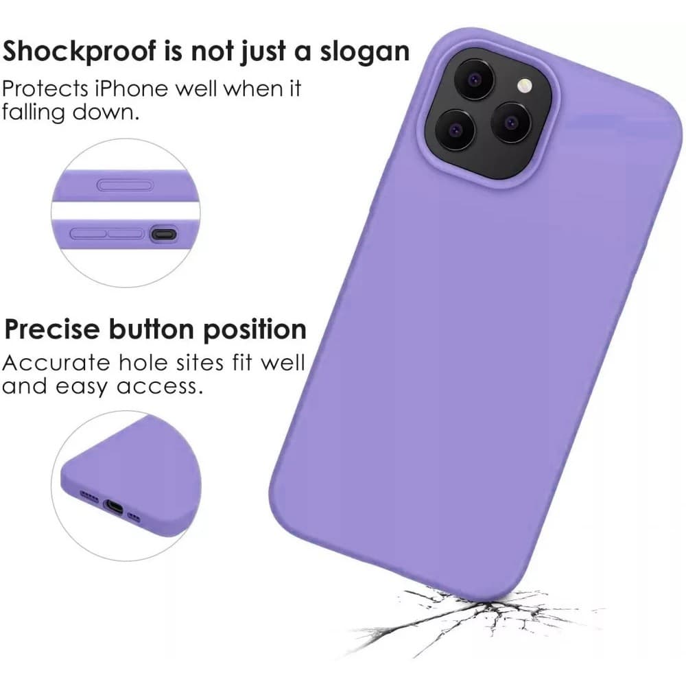 Husa Apple iPhone 11 Luxury Silicone, catifea in interior, protectie camere, mov — varianta 3