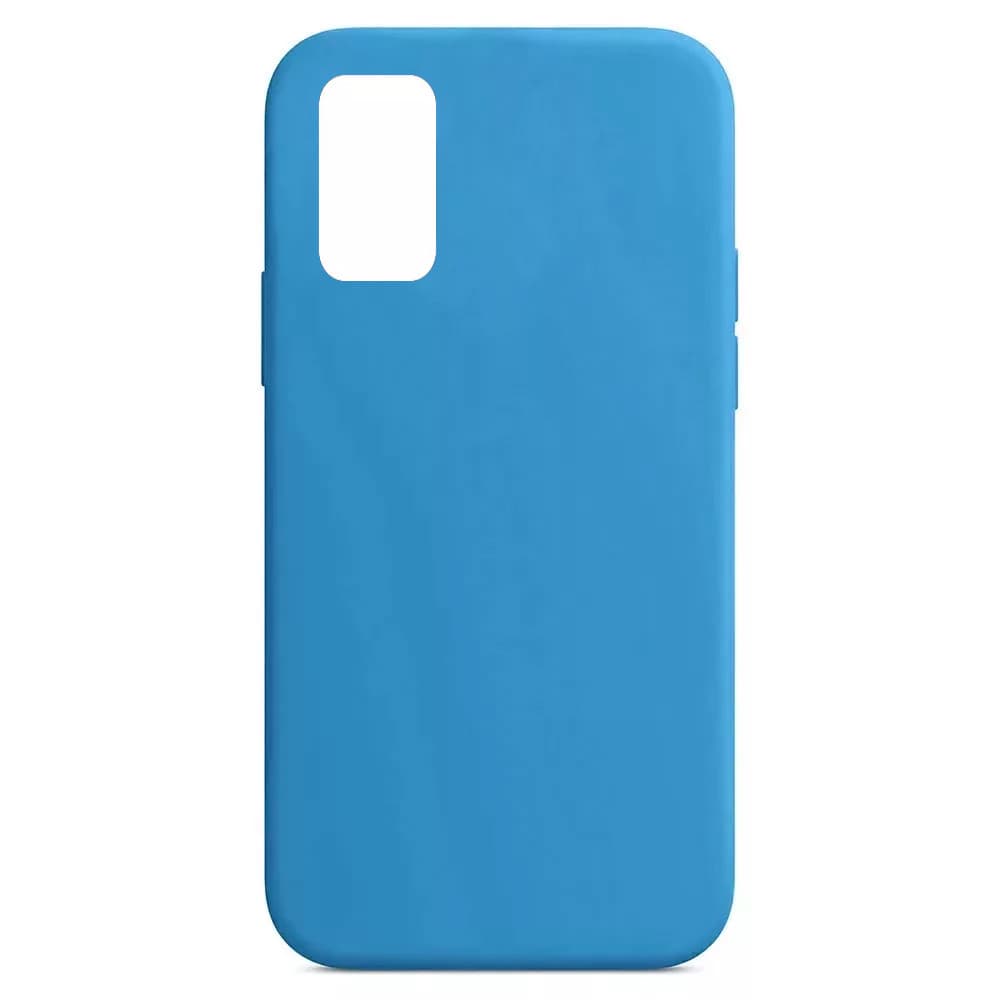 Husa Samsung Galaxy S20 Luxury Silicone, catifea in interior, albastru — principală