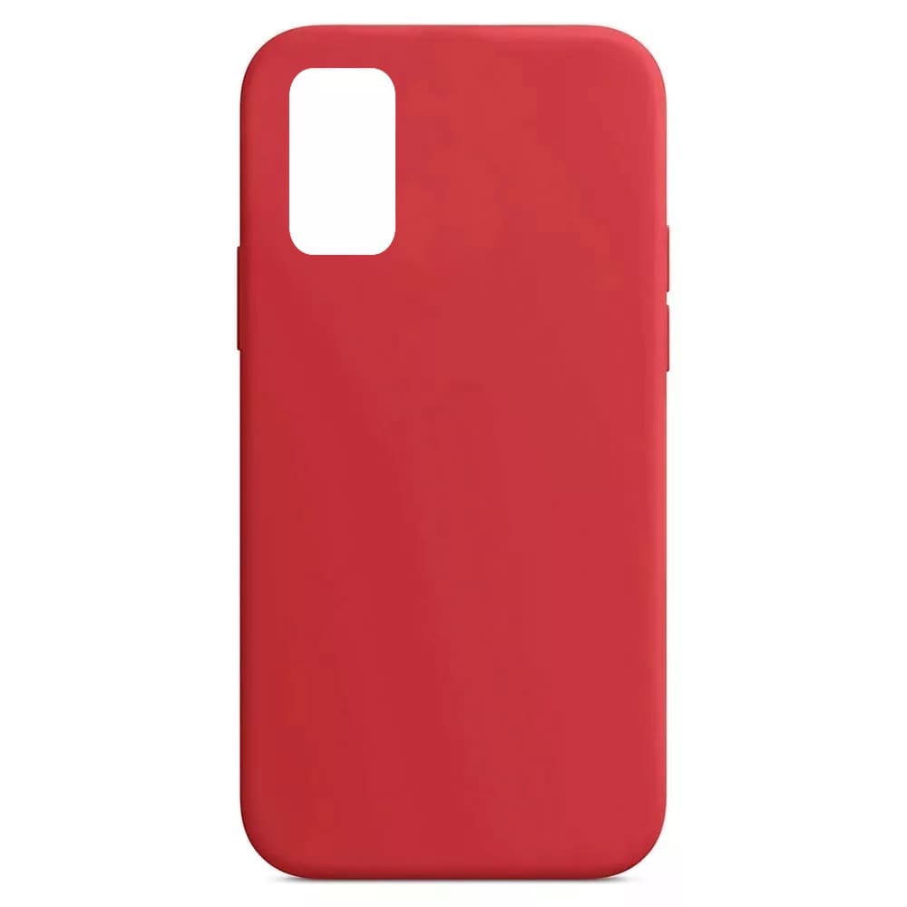 Husa Samsung Galaxy S20 Luxury Silicone, catifea in interior, rosu — principală