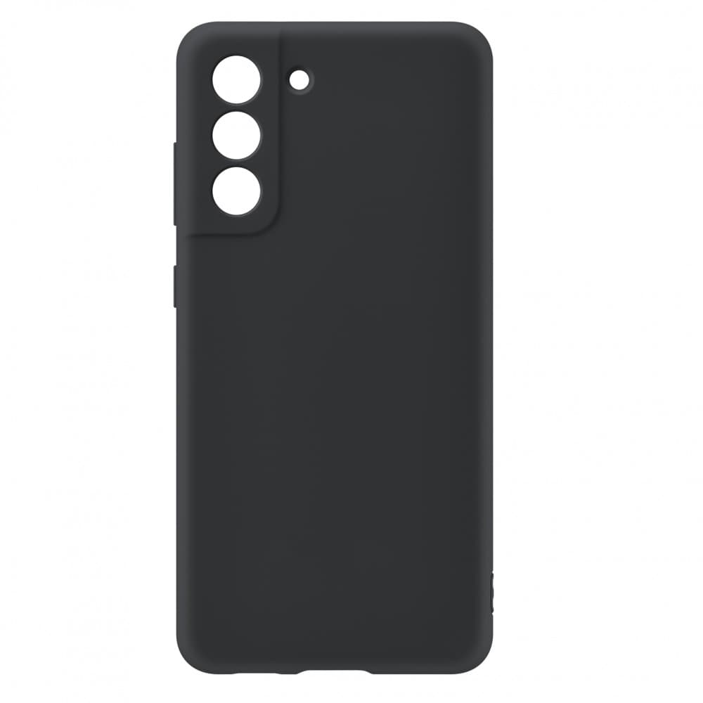 Husa Samsung Galaxy S21 FE, Luxury Silicone, catifea in interior, protectie camere, neagra