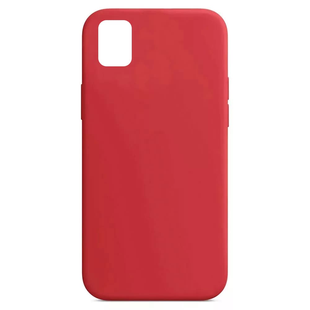 Husa Samsung Galaxy A41 Luxury Silicone, catifea in interior, rosu — principală