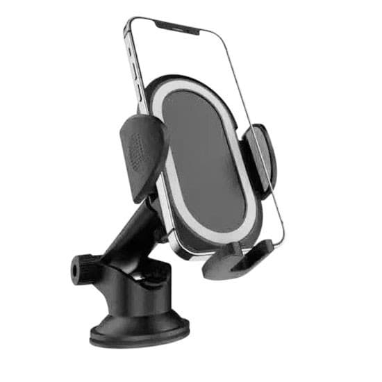 Suport auto magnetic MX-CZ023, cu cleme, MultiAngle, brat telescopic, prindere pe bord/parbriz, negru — principală