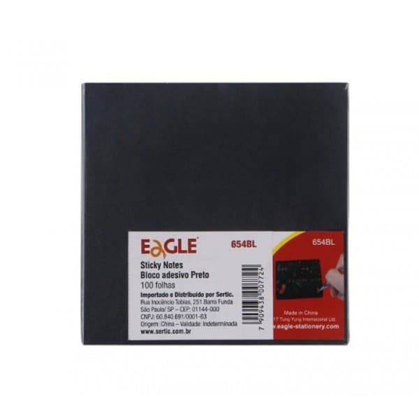 Notes adeziv Eagle 654BL, 100 coli, 75 x 75 mm, negru — varianta 3