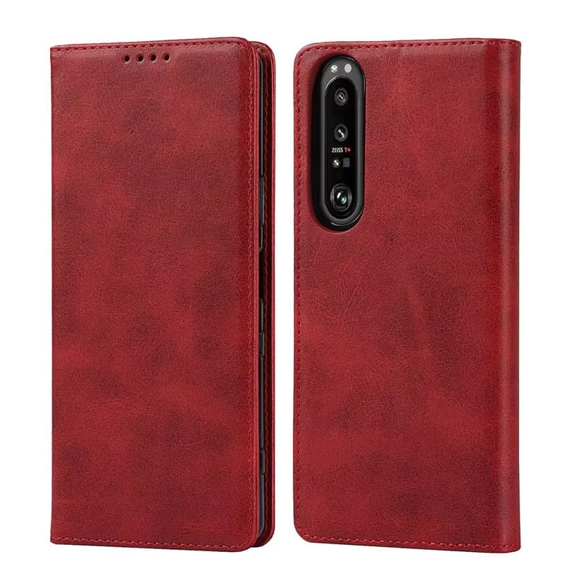 Husa Xiaomi 12T Pro, Elegant Book Case, inchidere magnetica, rosie — varianta 2