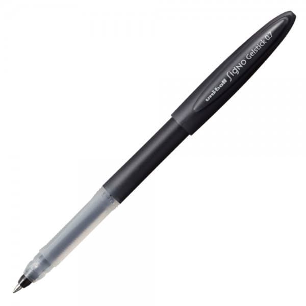 Pix cu gel Uni-ball Signo GelStick UM-170, 0.7mm, cu capac, corp in culoarea scrisului, negru