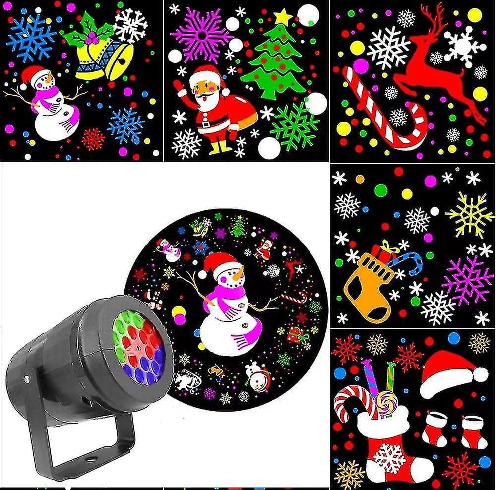 Proiector LED RD-C187, interior/exterior, motive Craciun, alimentare USB, negru — principală