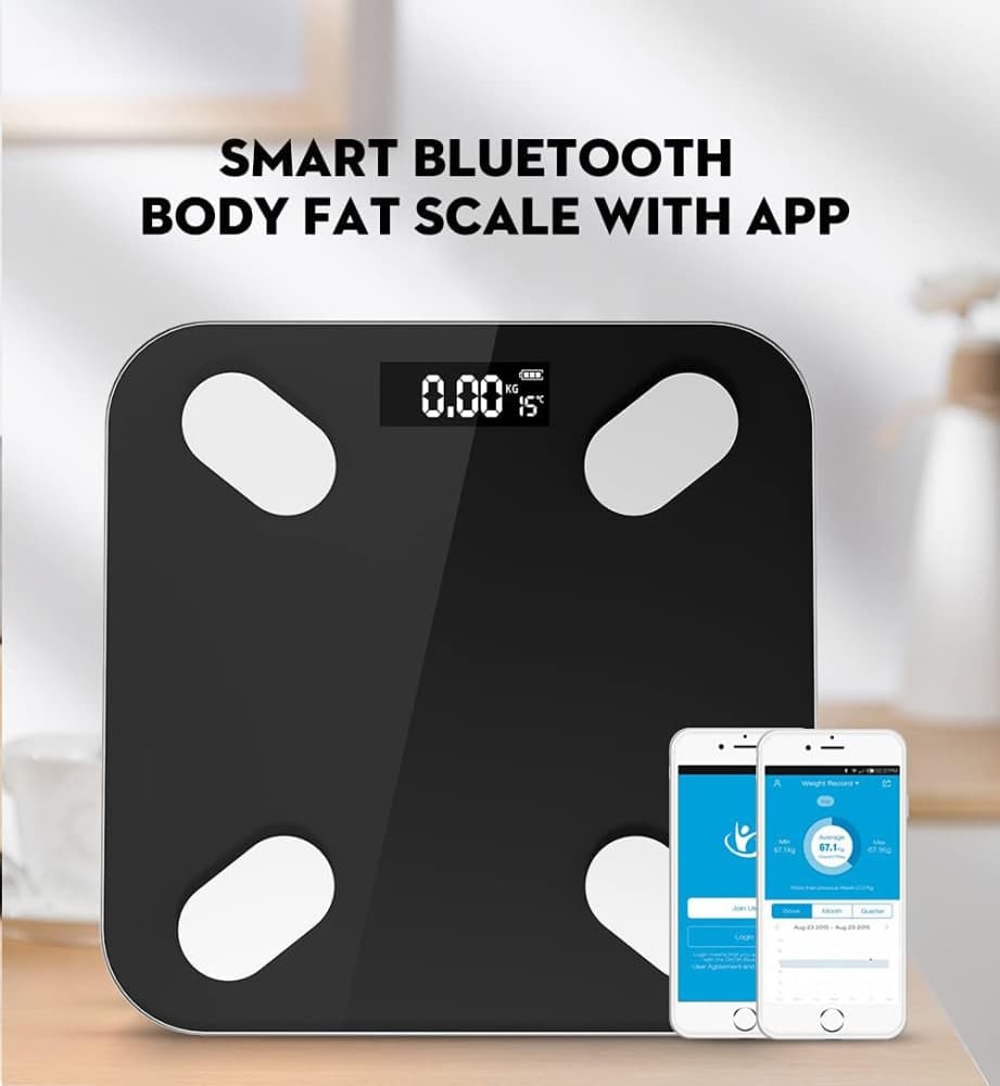 Cantarul corporal electronic RT-002, multiple functii, conectare aplicatie prin bluetooth, alimentare cu baterii — varianta 2
