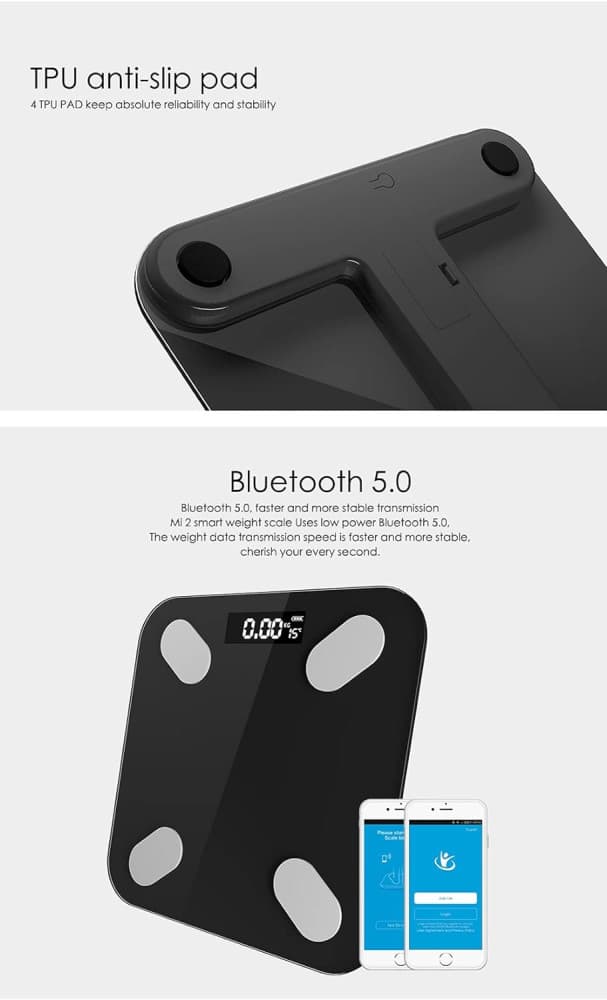 Cantarul corporal electronic RT-002, multiple functii, conectare aplicatie prin bluetooth, alimentare cu baterii — varianta 4