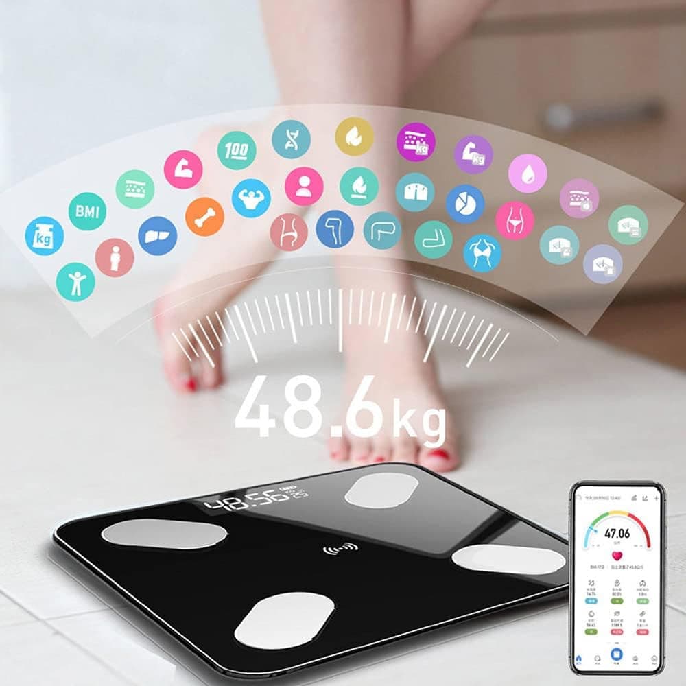 Cantarul corporal electronic RT-002, multiple functii, conectare aplicatie prin bluetooth, alimentare cu baterii — varianta 6