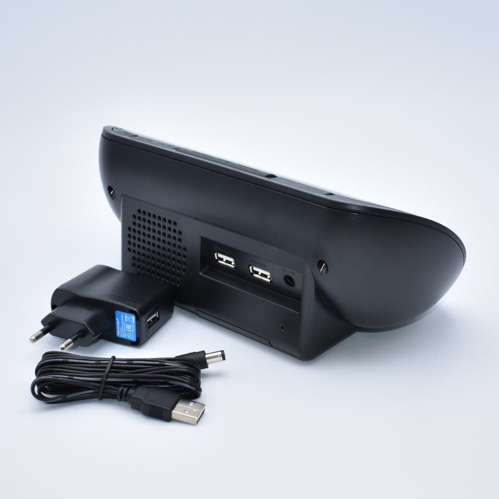 Radio AM/FM cu ceas ONN RT-4507, ecran LED, alarma, 2 porturi incarcare USB, negru — varianta 3