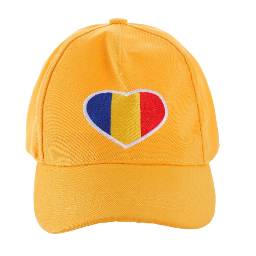 Sapca galbena inima tricolor ROMANIA — 3