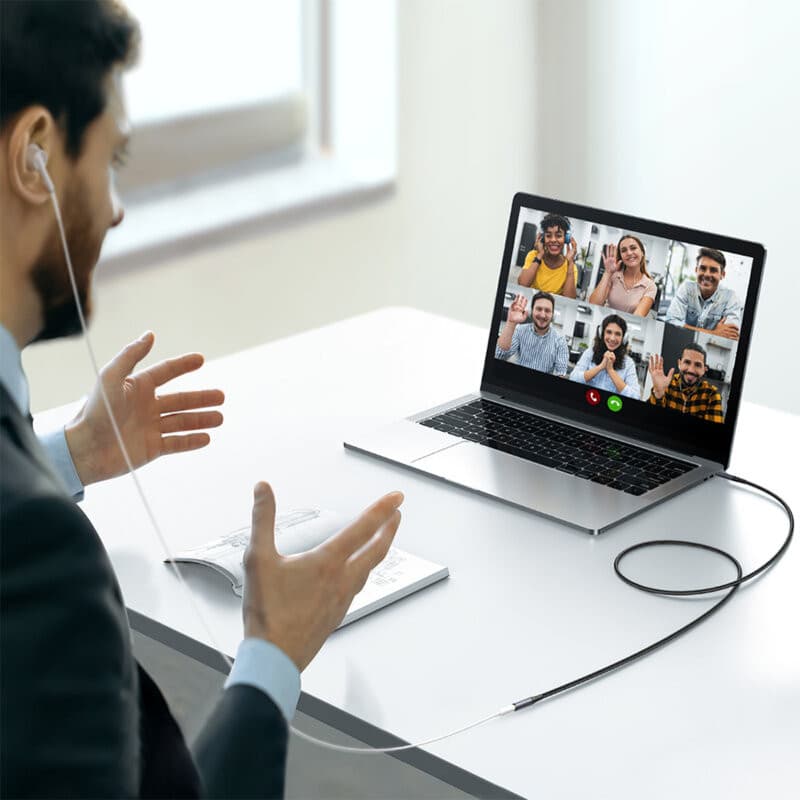 Extensie cablu audio auxiliar / AUX / jack 3.5 mm Joyroom SY-A09, 1.2 metri, negru — varianta 5