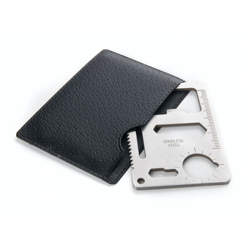 Card multifunctional de supravietuire 11 in 1, husa inclusa, argintiu — principală