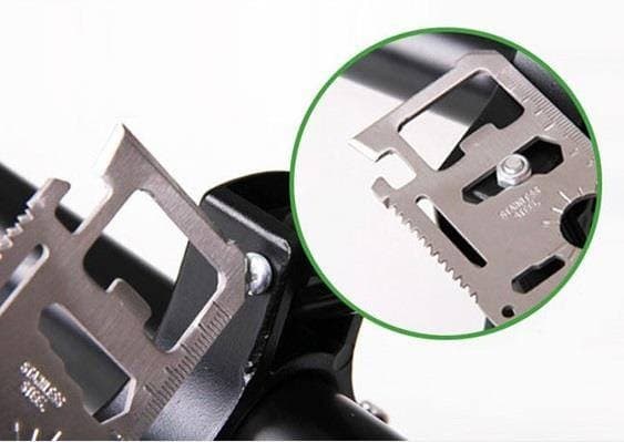 Card multifunctional de supravietuire 11 in 1, husa inclusa, argintiu — varianta 4