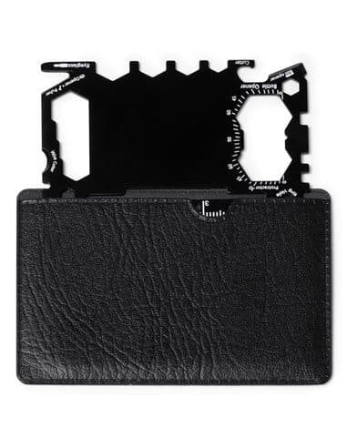 Card multifunctional de supravietuire 23 in 1, husa inclusa, negru — principală