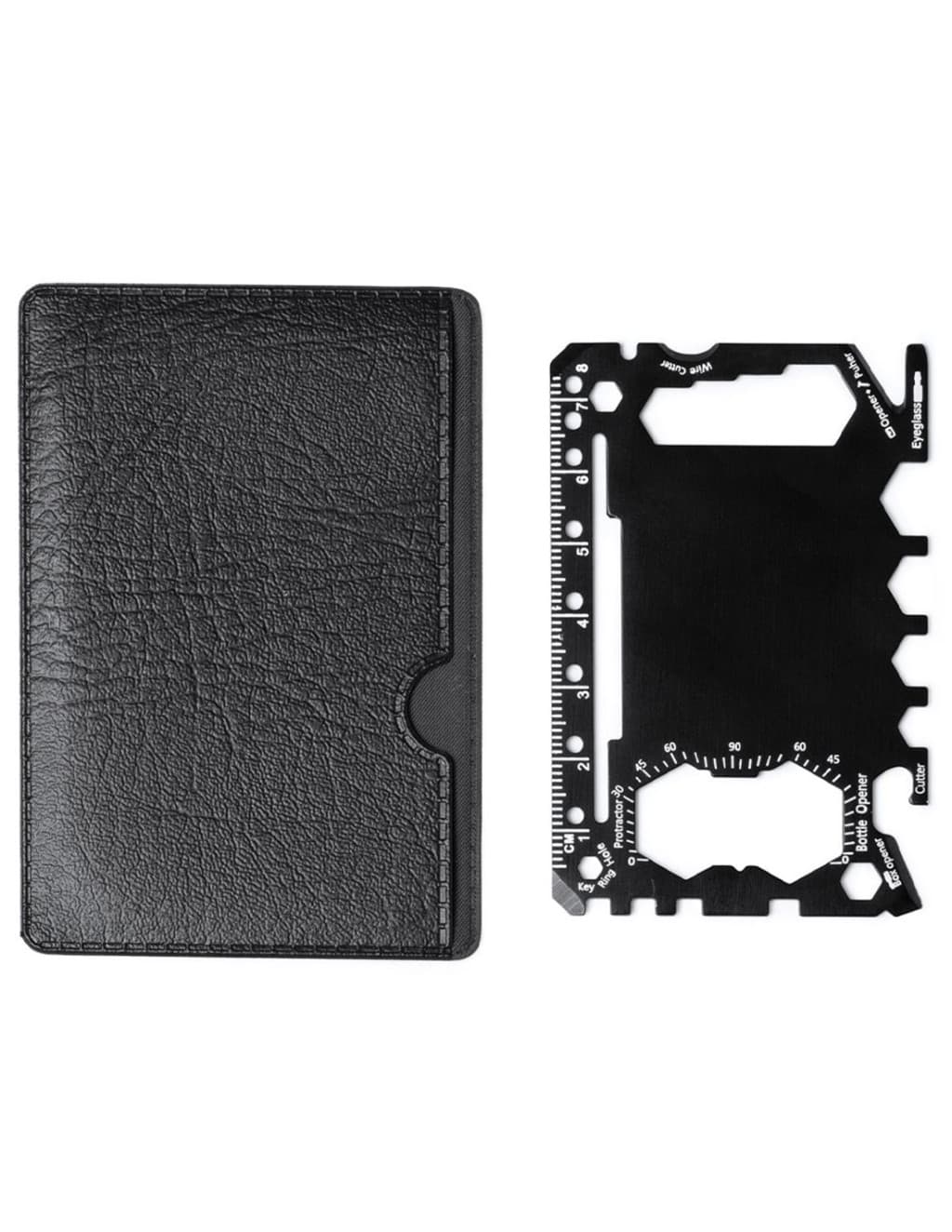 Card multifunctional de supravietuire 23 in 1, husa inclusa, negru — varianta 2