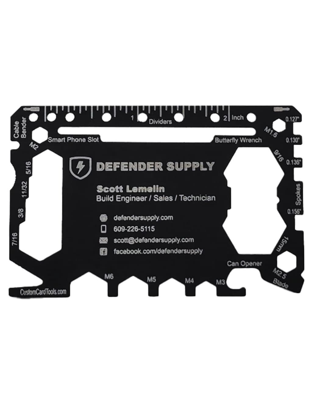 Card multifunctional de supravietuire 23 in 1, husa inclusa, negru — varianta 4