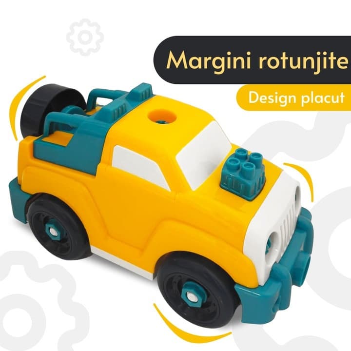 Jucarie masinuta SUV demontabila Echipa Istetilor, cheie si surubelnita inclusa, 21.5 x 12 x 10.5 cm — varianta 6