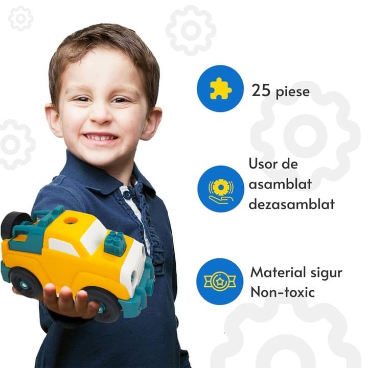 Jucarie masinuta SUV demontabila Echipa Istetilor, cheie si surubelnita inclusa, 21.5 x 12 x 10.5 cm — varianta 7