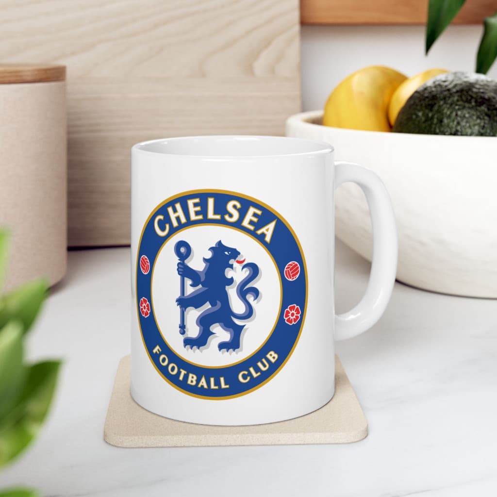 Cana ceramica personalizata, design Chelsea, 330 ml, alba 3