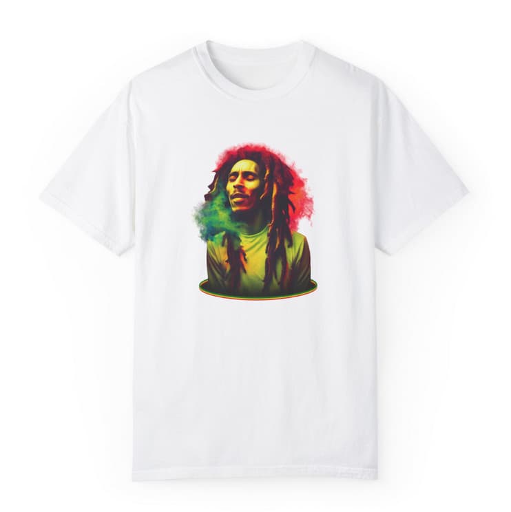 Tricou personalizat alb, copii/adulti, design Bob Marley, modal, diverse marimi 2
