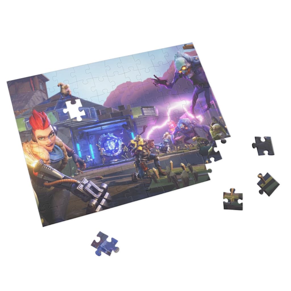 Puzzle 80 piese, 20 x 15 cm, personaje Fortnite, model 1 2