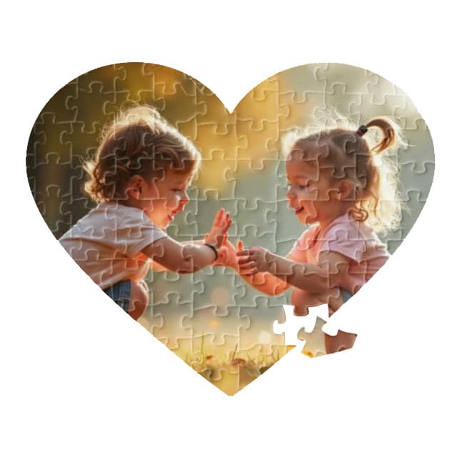 Puzzle personalizat cu poza ta, in forma de inima, 23.5 x 17.5 cm, 50 piese 2