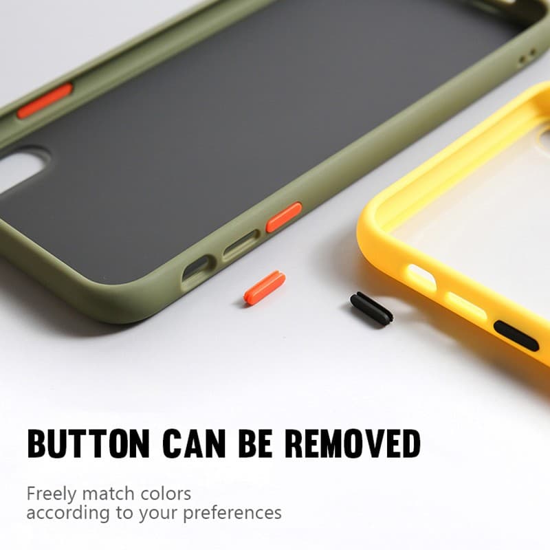 Husa protectie Apple iPhone 13, Shockproof Bumper, rama verde, butoane portocalii 5
