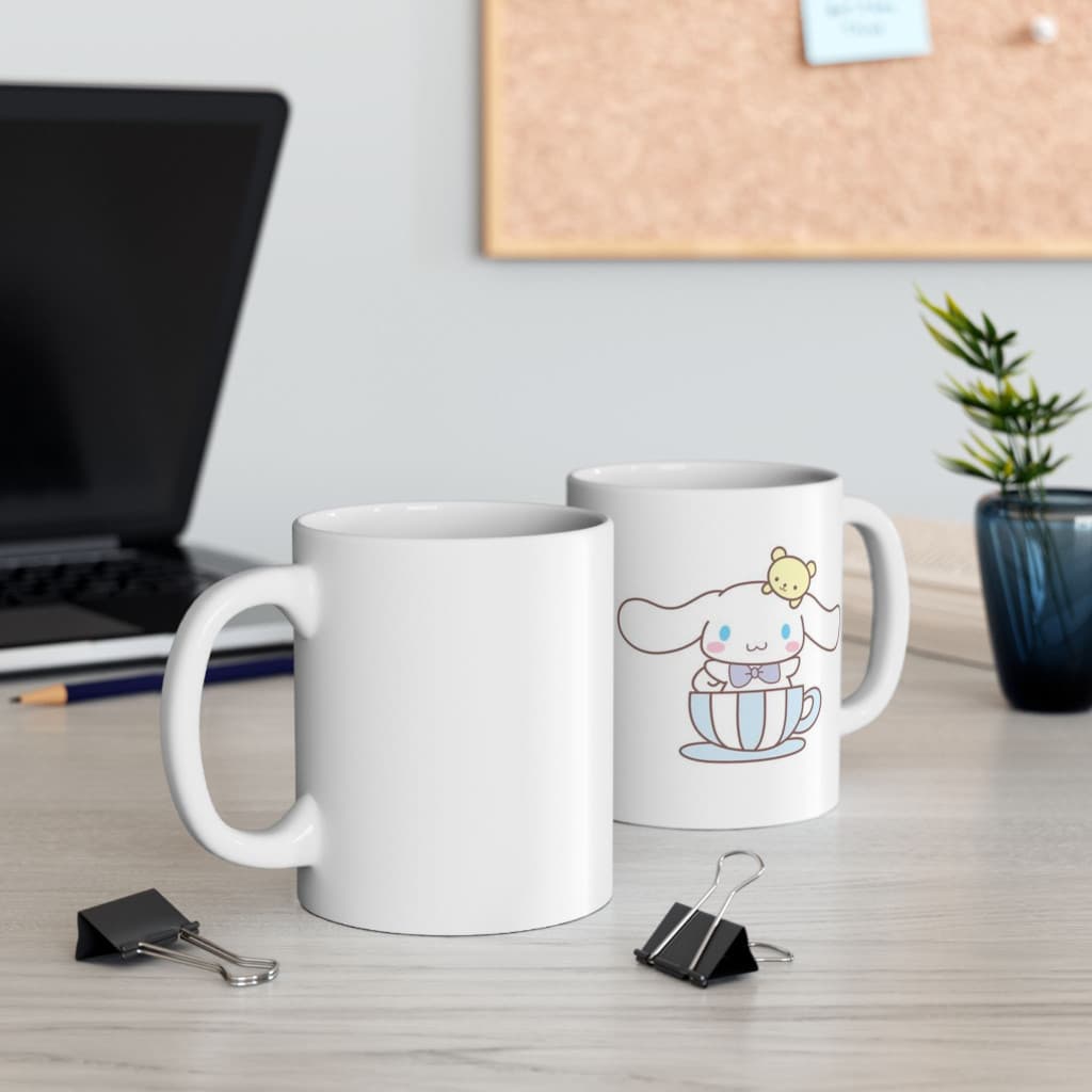 Cana ceramica personalizata, design Cinnamoroll, 330 ml, alba 4
